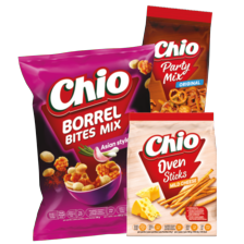 Chio borrelbites, partymix of oven sticks